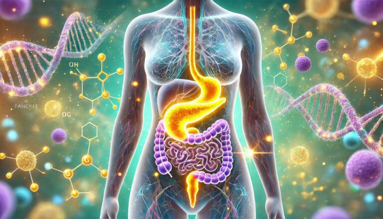 Žmogaus virškinimo sistema, paryškinta kasa ir fermentų veikimas