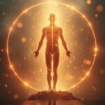 Abstrakti iliustracija, simbolizuojanti žmogaus papilomos viruso sudėtingumą, su vynais ir žiedais, kurie atspindi gijimo ir išgydymo procesus.